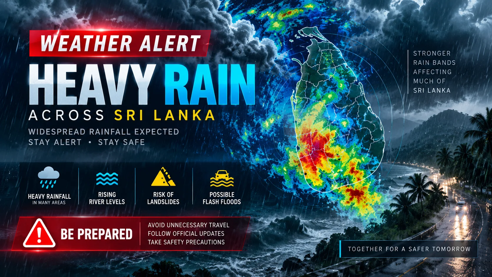 Heavy rain preparedness visual