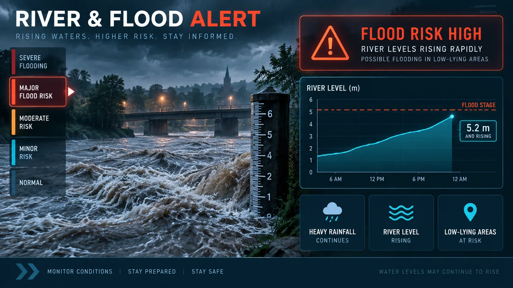 River and flood preparedness visual